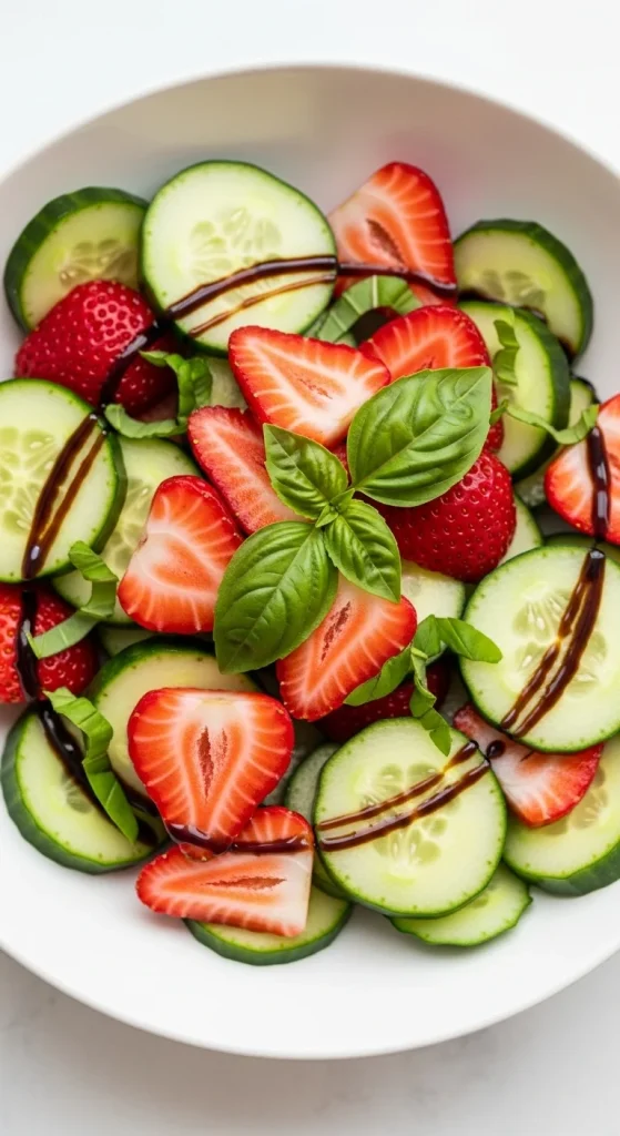 20. Cucumber and Strawberry Salad