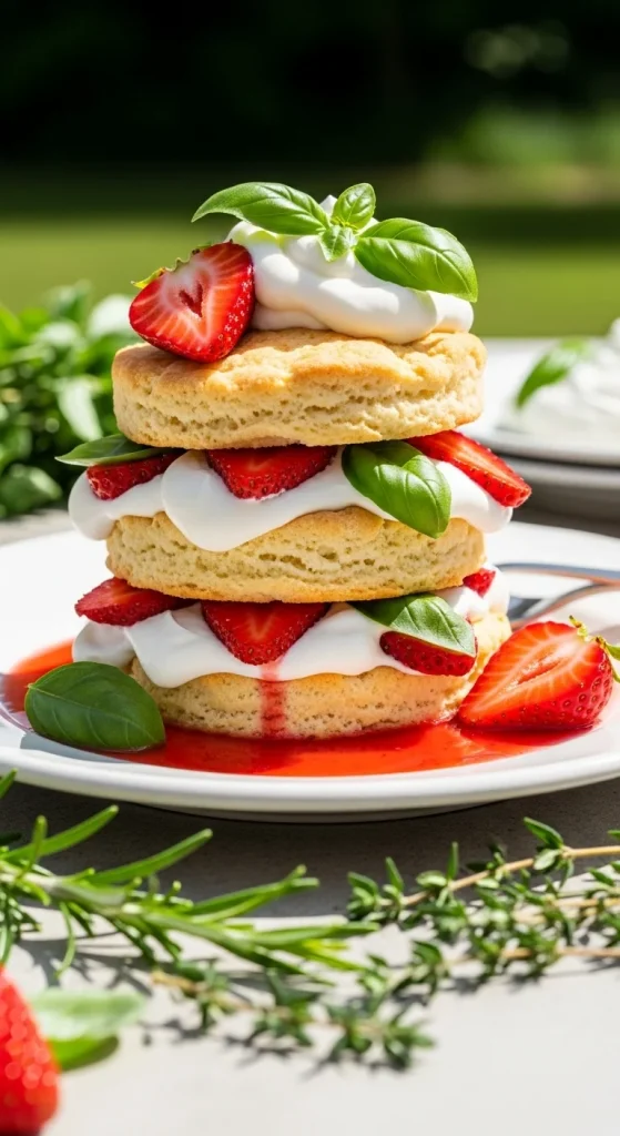 20. Strawberry Basil Shortcake