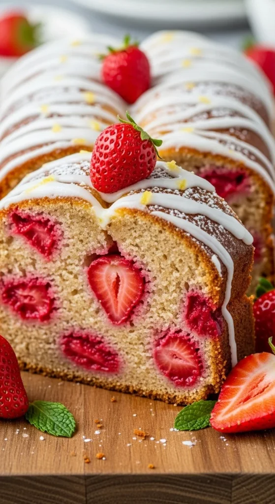 21. Vegan Strawberry Pound Cake