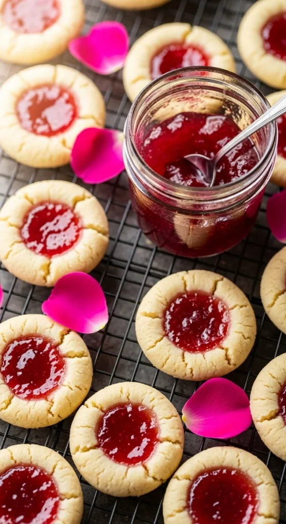 22. Rose Petal Jam Thumbprint Cookies