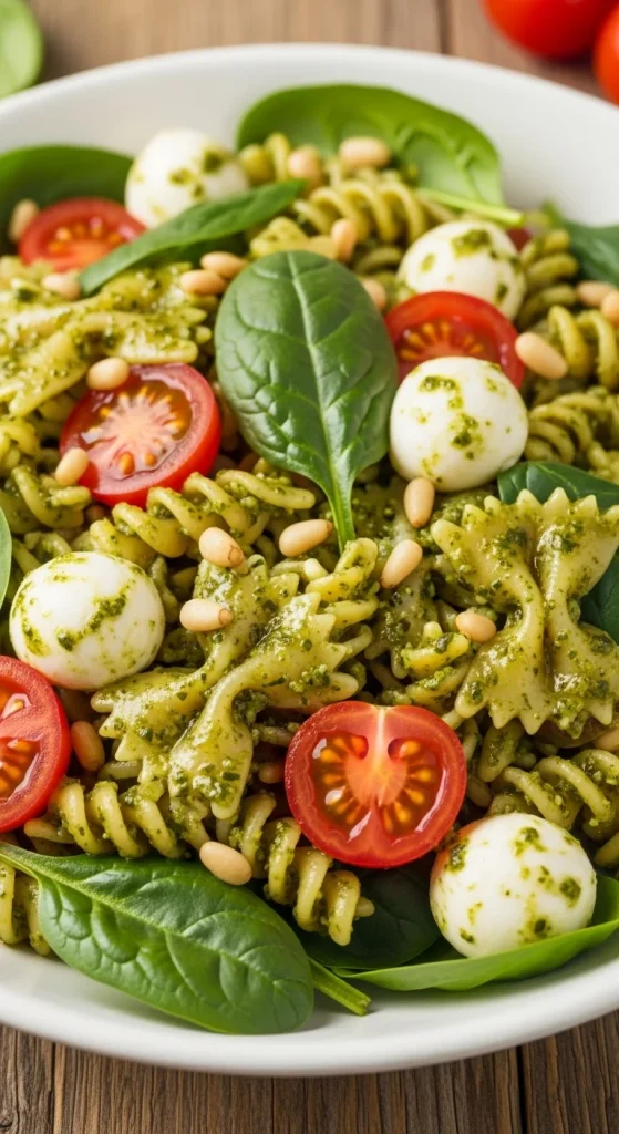 23. Pesto Veggie Pasta Salad (Cold)