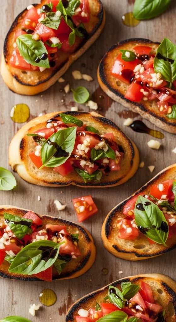 26. Basil and Tomato Bruschetta