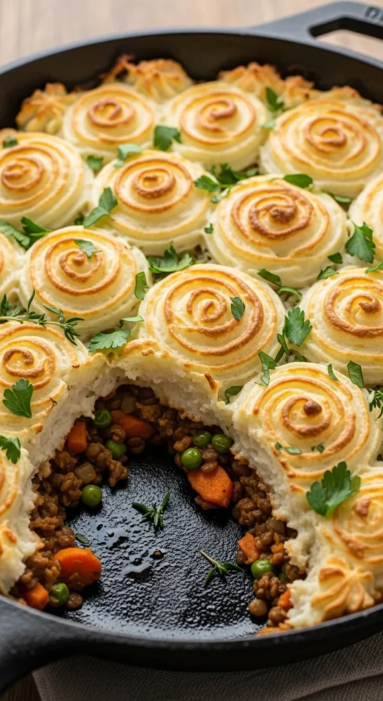 3. Classic Vegan Shepherd's Pie with Fluffy Potato Topping
