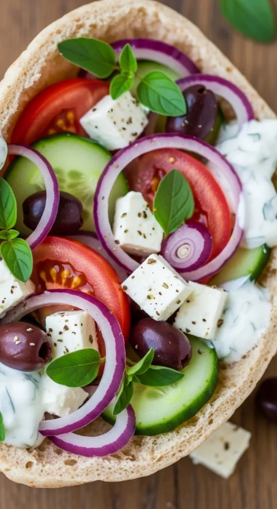 4. Greek Veggie Pita Pocket