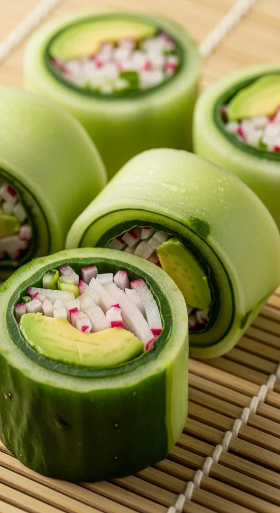 5. Avocado Cucumber Rolls