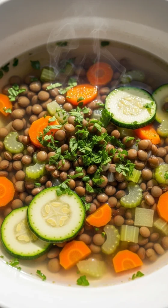 5. Lentil Vegetable Soup (Light Version)
