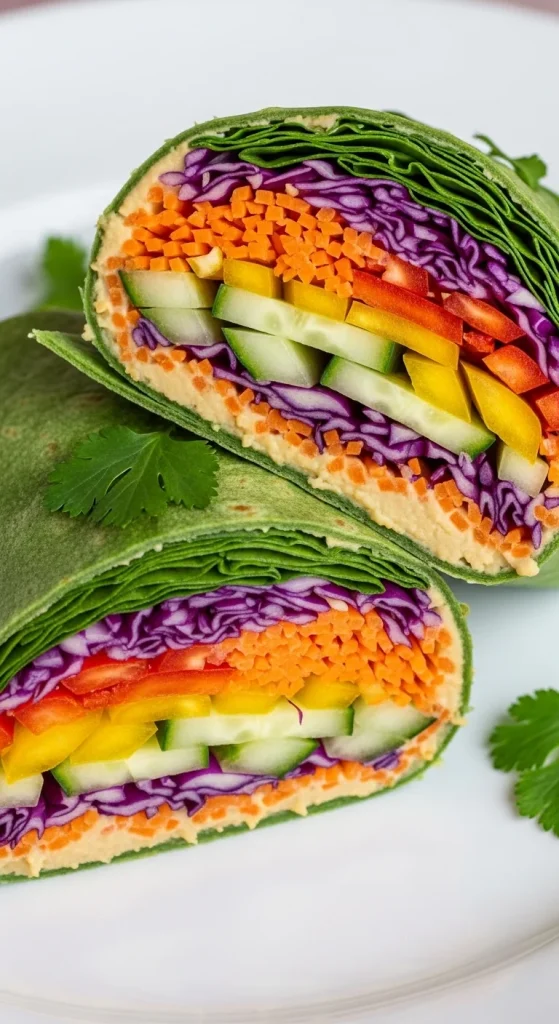 6. Hummus Veggie Wrap