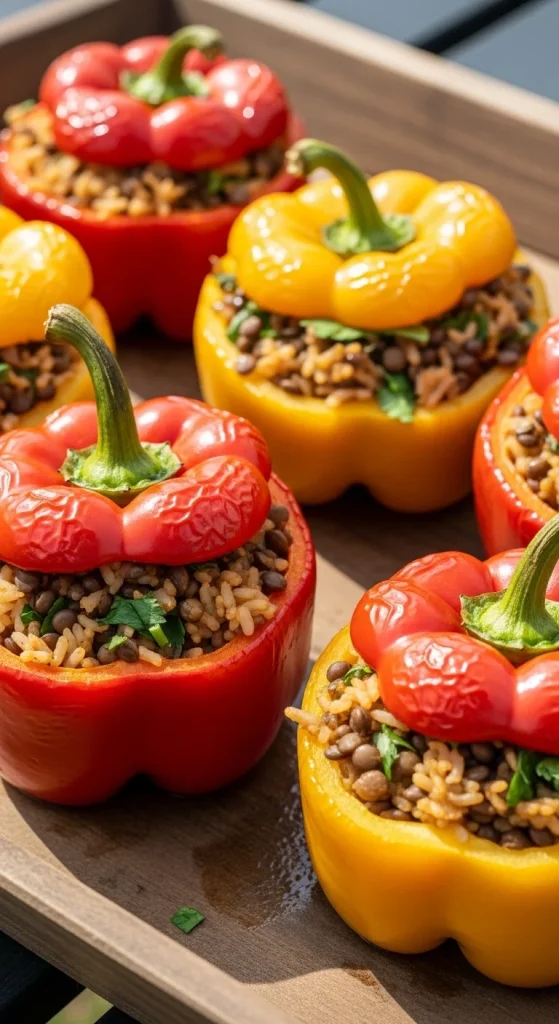 6. Lentil Stuffed Peppers