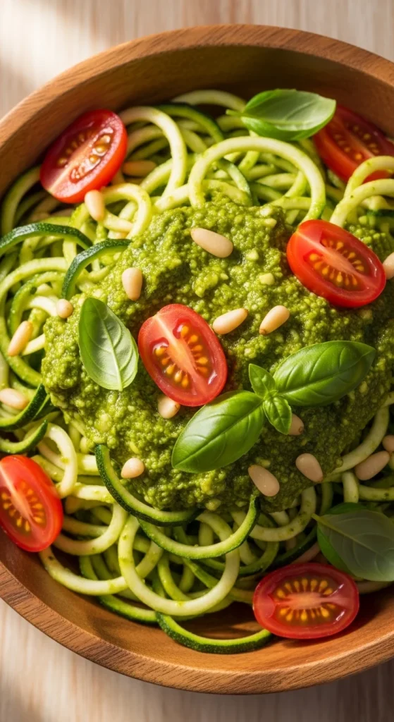 6. Pesto Zucchini Noodles