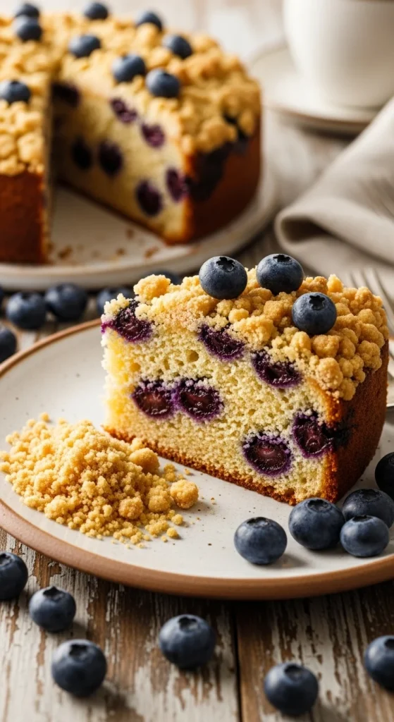6. Vegan Blueberry Crumb Cake