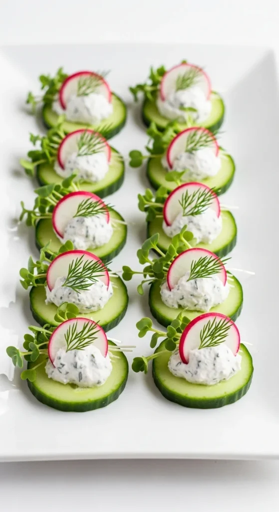 7. Radish Cucumber Bites