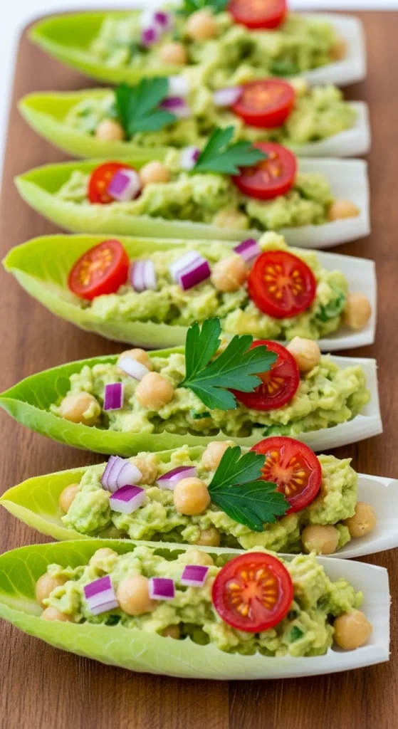 8. Avocado Chickpea Salad Cups