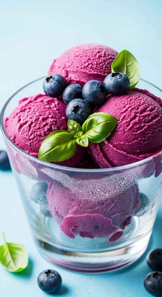 8. Blueberry Basil Sorbet