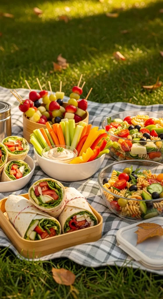 Vegetarian picnic food